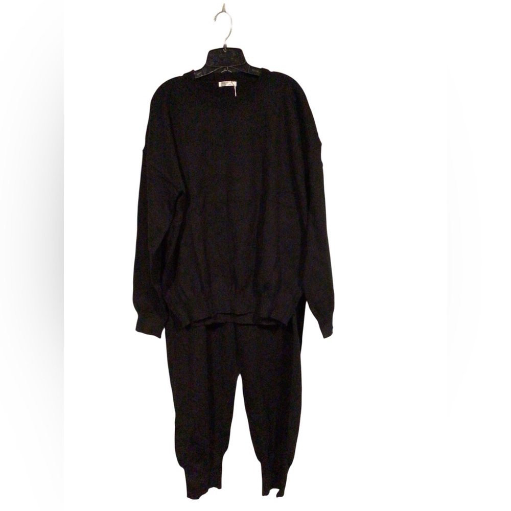 Ekouer black two piece lounge set size XL
